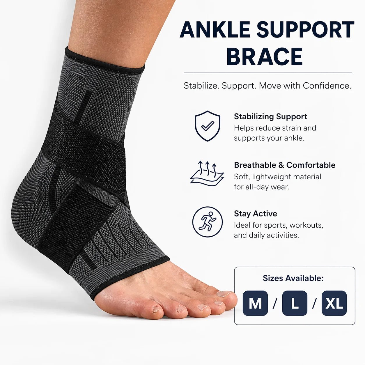 BodyForce Ankle Support Brace — Compression Sleeve - Accessories | BodyForce UK