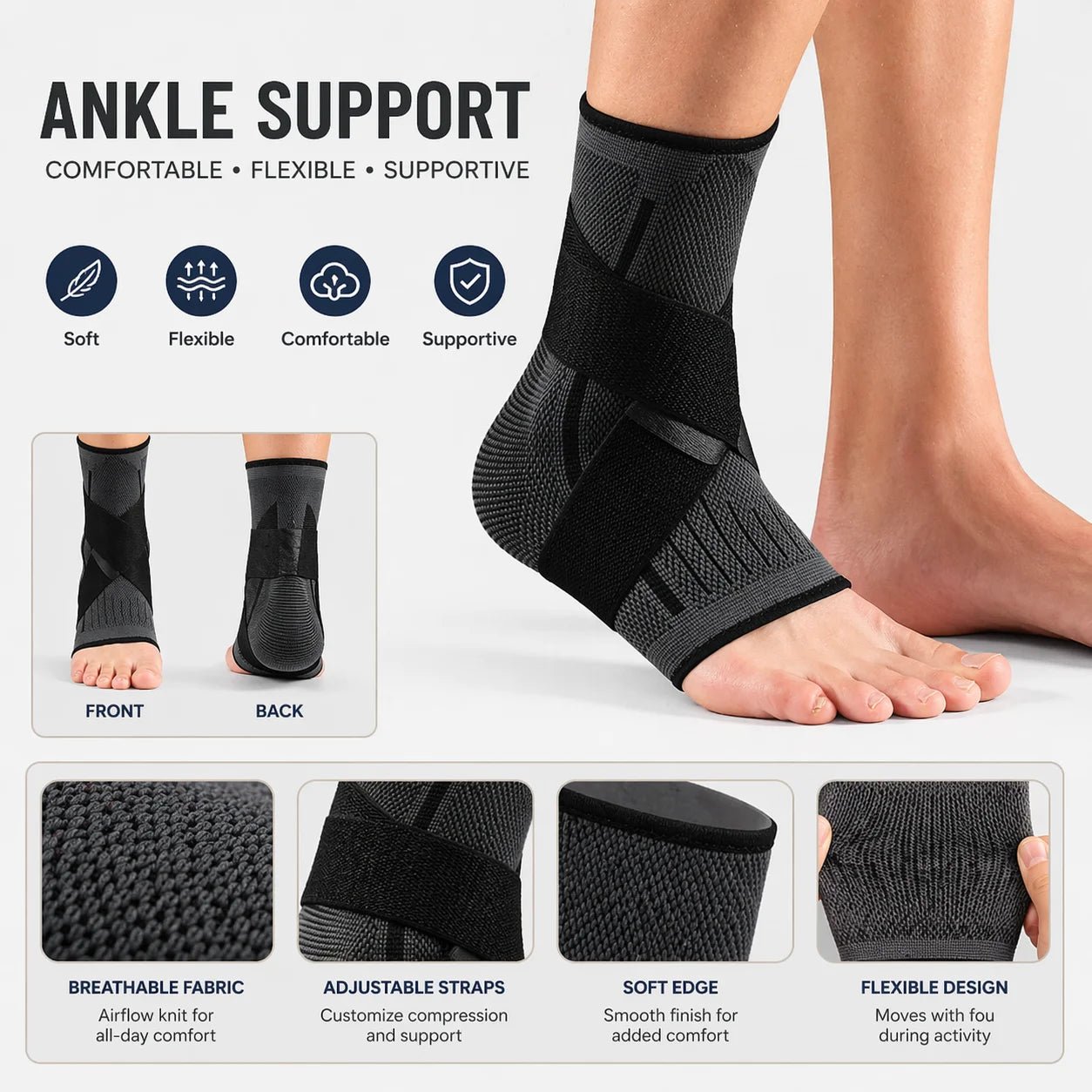 BodyForce Ankle Support Brace — Compression Sleeve - Accessories | BodyForce UK