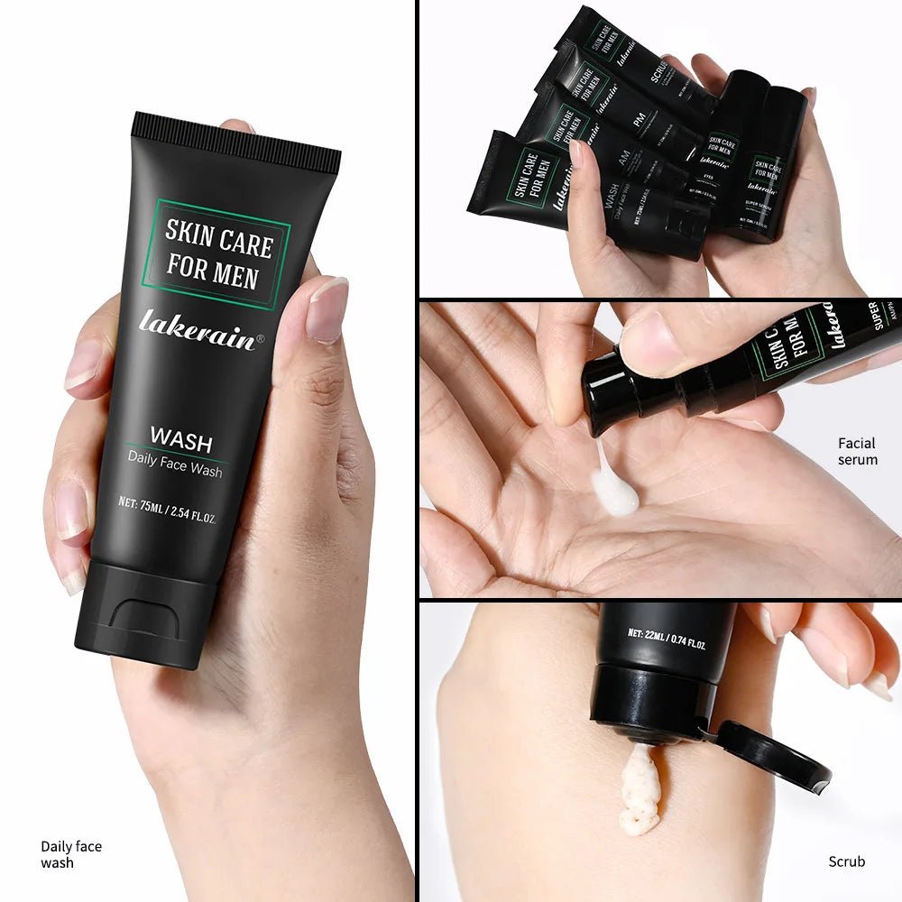 Men's Skin Care Kit - 3 - in - 1 Face Wash, Moisturizer & Eye Cream Set - Skin Care | BodyForce UK
