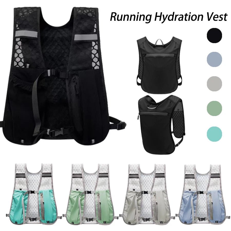 Running Hydration Vest Backpack | Lightweight Water Chest Pack with Phone Pocket - Running Accessories | BodyForce UK