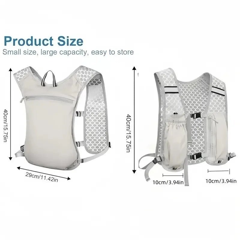 Running Hydration Vest Backpack | Lightweight Water Chest Pack with Phone Pocket - Running Accessories | BodyForce UK