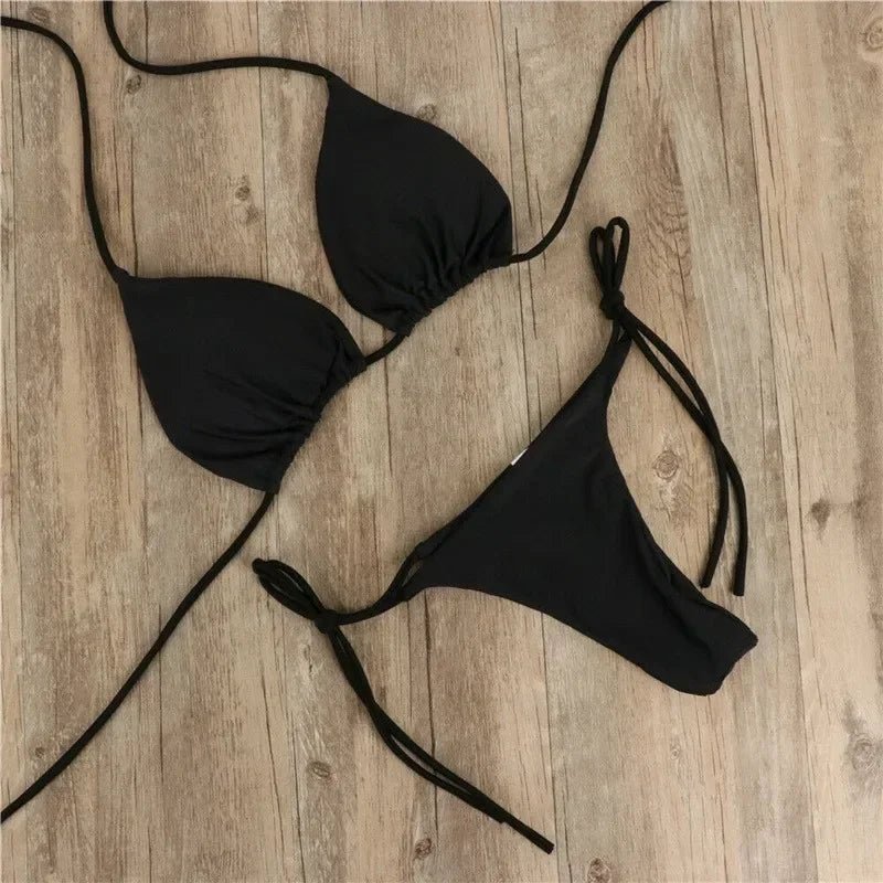 Women's Sexy Thong Bikini Set | Gainant Padded Bra Swimsuit - Swimwear | BodyForce UK