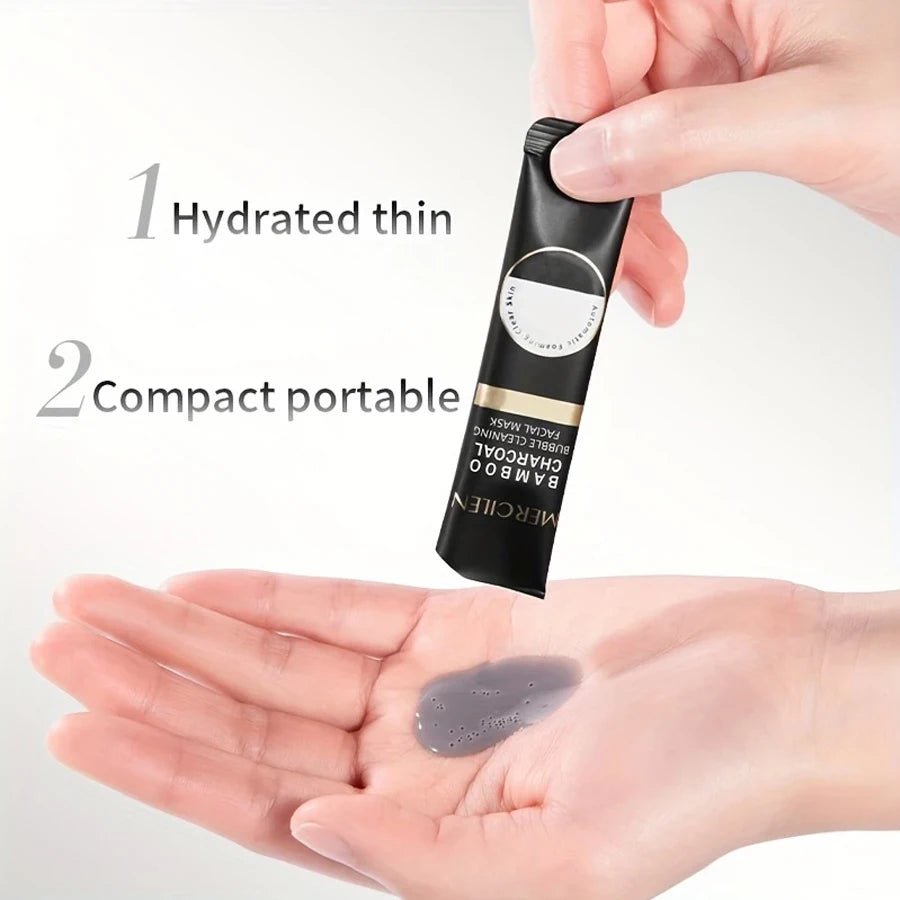 Bamboo Charcoal Bubble Cleansing Face Mask — Deep Pore Purifying Daily Facial Care - Face Mask | BodyForce UK