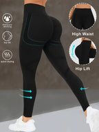 Women's Premium High - Waist Yoga Leggings | Butt - Lifting Running Tights - Fitness Apparel | BodyForce UK