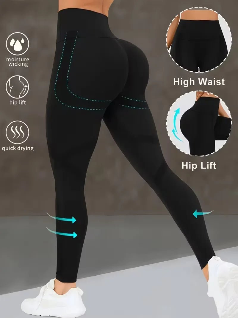 Women's Premium High - Waist Yoga Leggings | Butt - Lifting Running Tights - Fitness Apparel | BodyForce UK