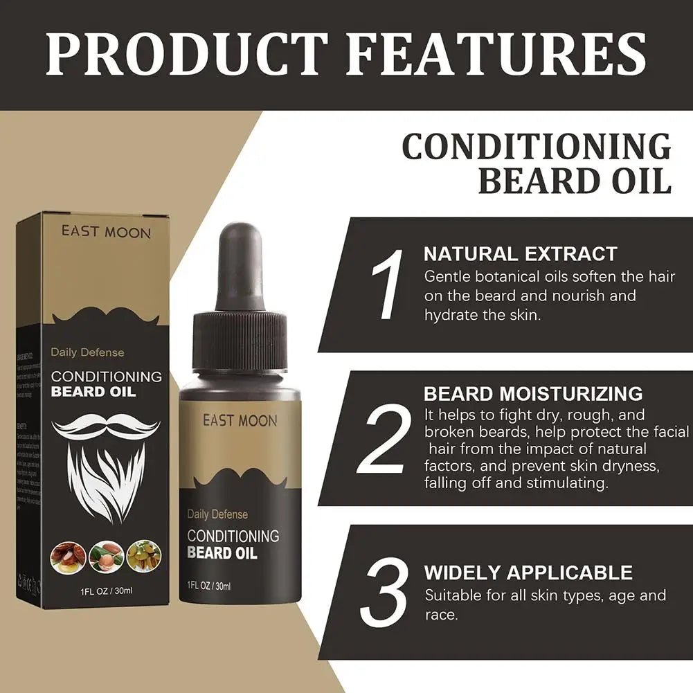Beard Growth Oil Serum 30ml — Nourish, Soften & Style Your Beard - Beard Care | BodyForce UK