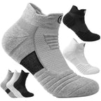 Athletic Sport Socks 3 - Pack | Breathable Cushioned Running & Hiking Socks - Sports Accessories | BodyForce UK
