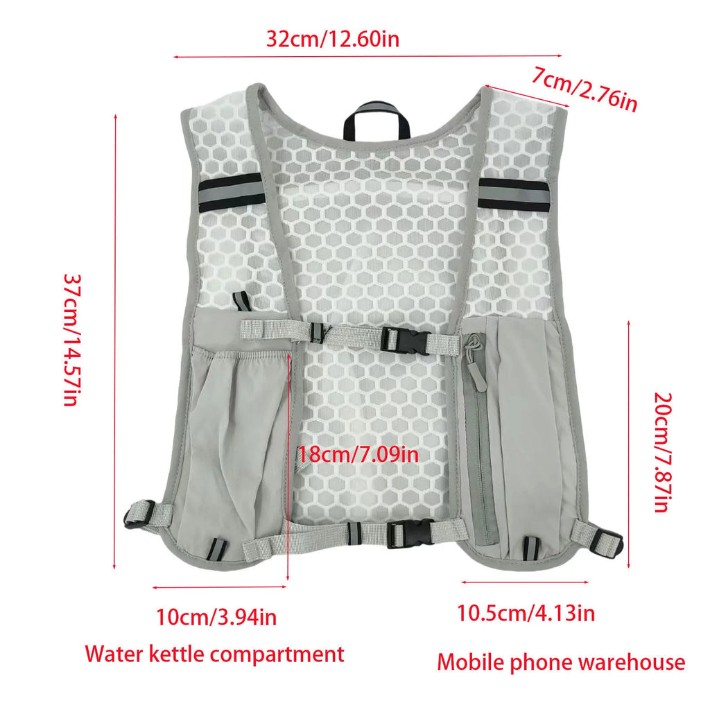 Running Vest Backpack | Water - Resistant Breathable Pack for Hiking & Marathons - Running Accessories | BodyForce UK