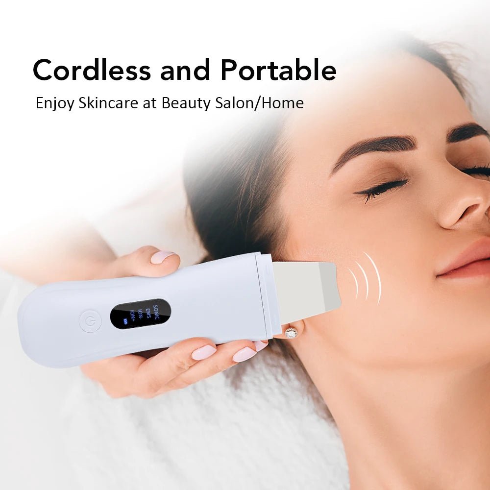 Ultrasonic Skin Scrubber Spatula — 4 - Mode Ion Deep Cleansing & Facial Lifting Device - Skin Care Device | BodyForce UK