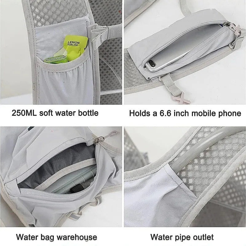 Running Hydration Vest Backpack | Lightweight Water Chest Pack with Phone Pocket - Running Accessories | BodyForce UK