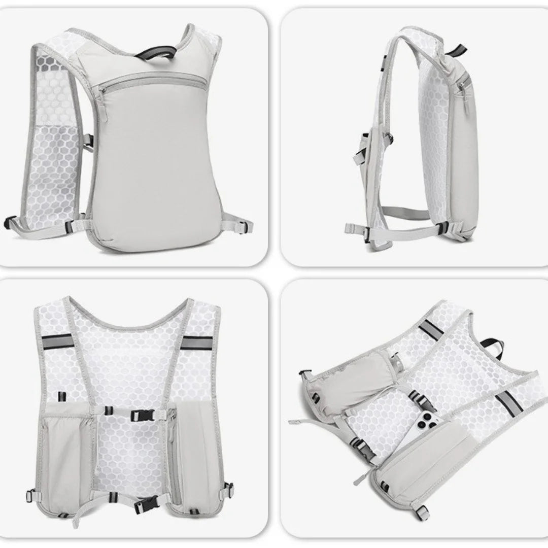 Running Vest Backpack | Water - Resistant Breathable Pack for Hiking & Marathons - Running Accessories | BodyForce UK