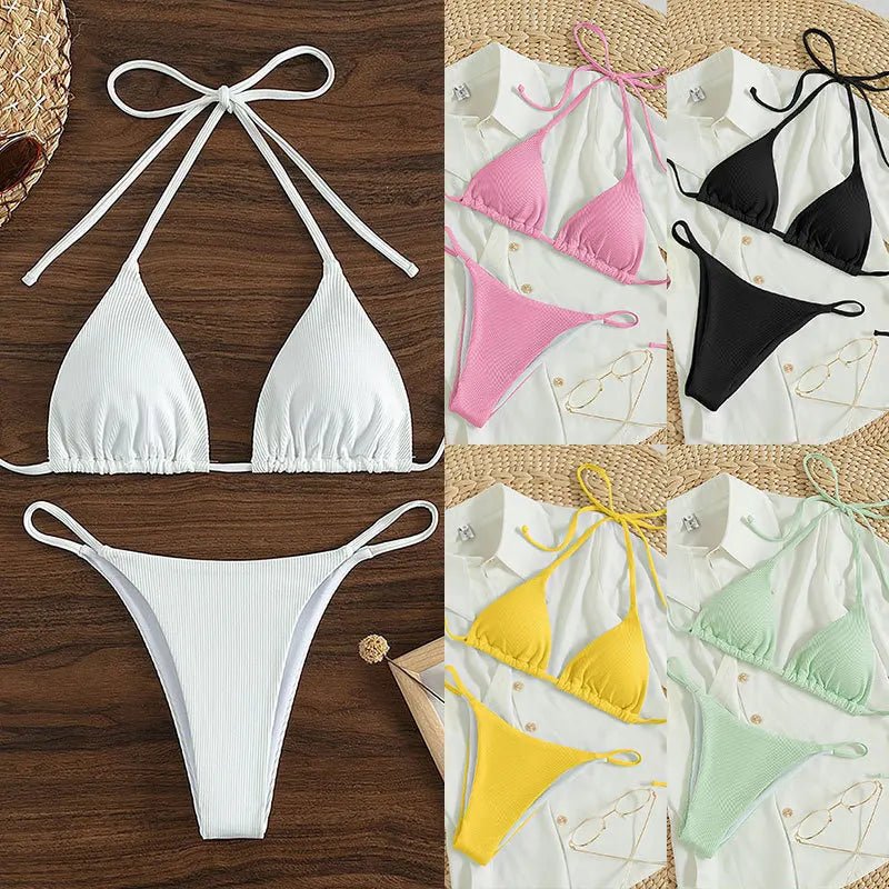 Women's Sexy Thong Bikini Set | Gainant Padded Bra Swimsuit - Swimwear | BodyForce UK