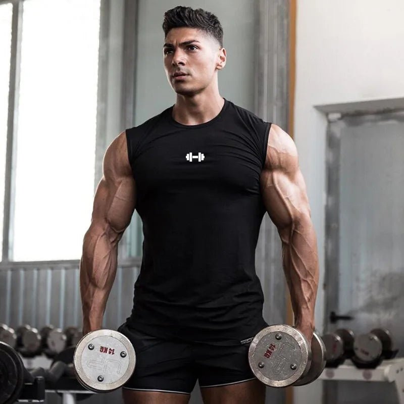 Men's Gym Tank Top | Breathable Sleeveless Muscle Shirt for Running & Bodybuilding - Men's Sportswear | BodyForce UK