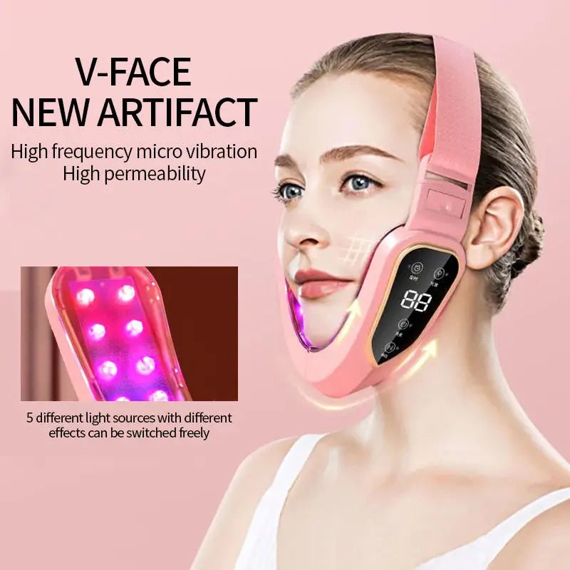 LED Photon Therapy Facial Lifting Massager — V - Face Slimming, Double Chin & Vibration Device - Skin Care Device | BodyForce UK