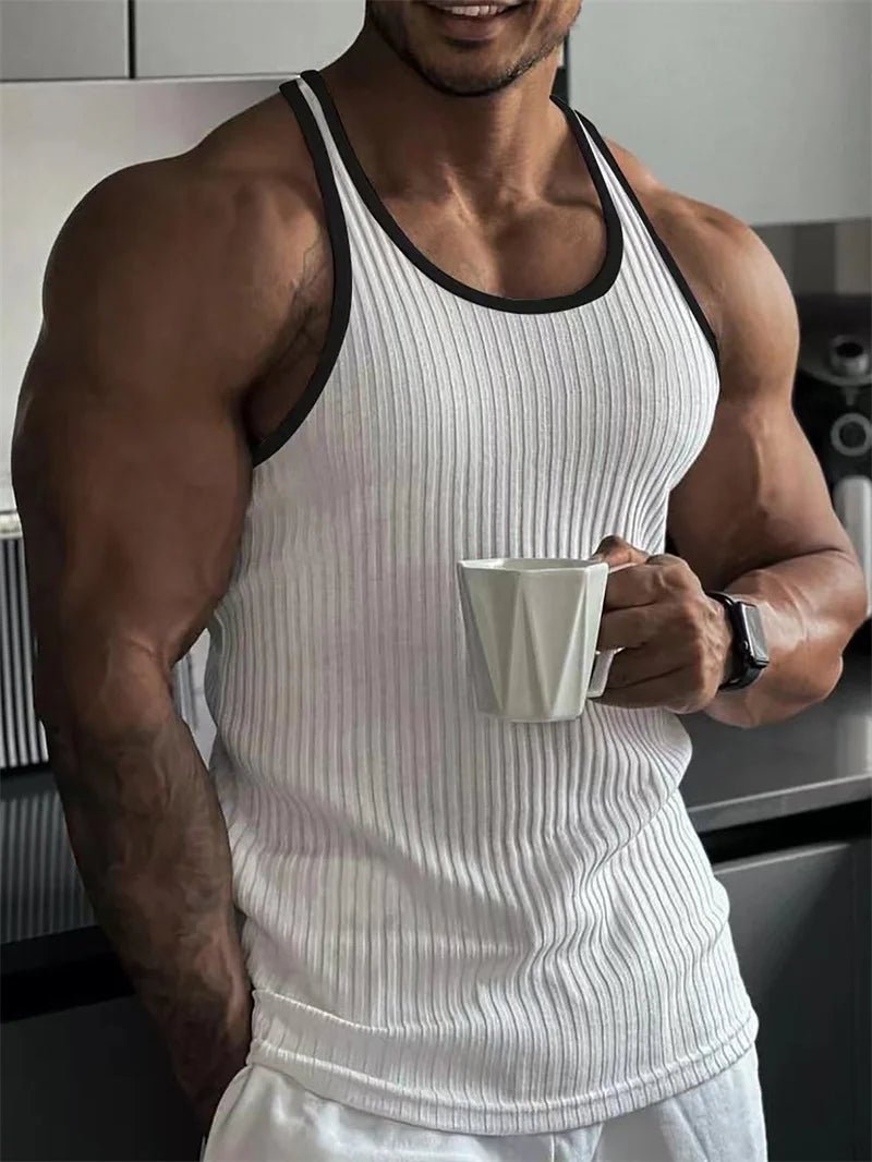 Men's Premium Fitness Tank Top | Breathable Sleeveless Gym Vest - Fitness Apparel | BodyForce UK