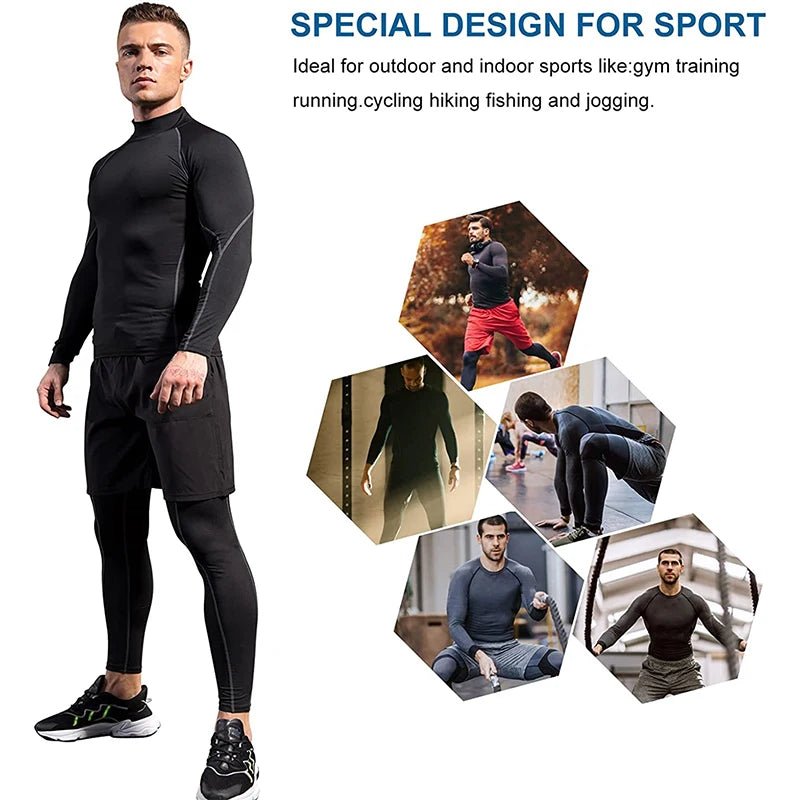 BodyForce Men's Quick Dry Compression Sport T-Shirt – Long Sleeve Gym Top - Activewear | BodyForce UK