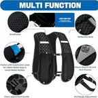 Running Vest Backpack | Water - Resistant Breathable Pack for Hiking & Marathons - Running Accessories | BodyForce UK