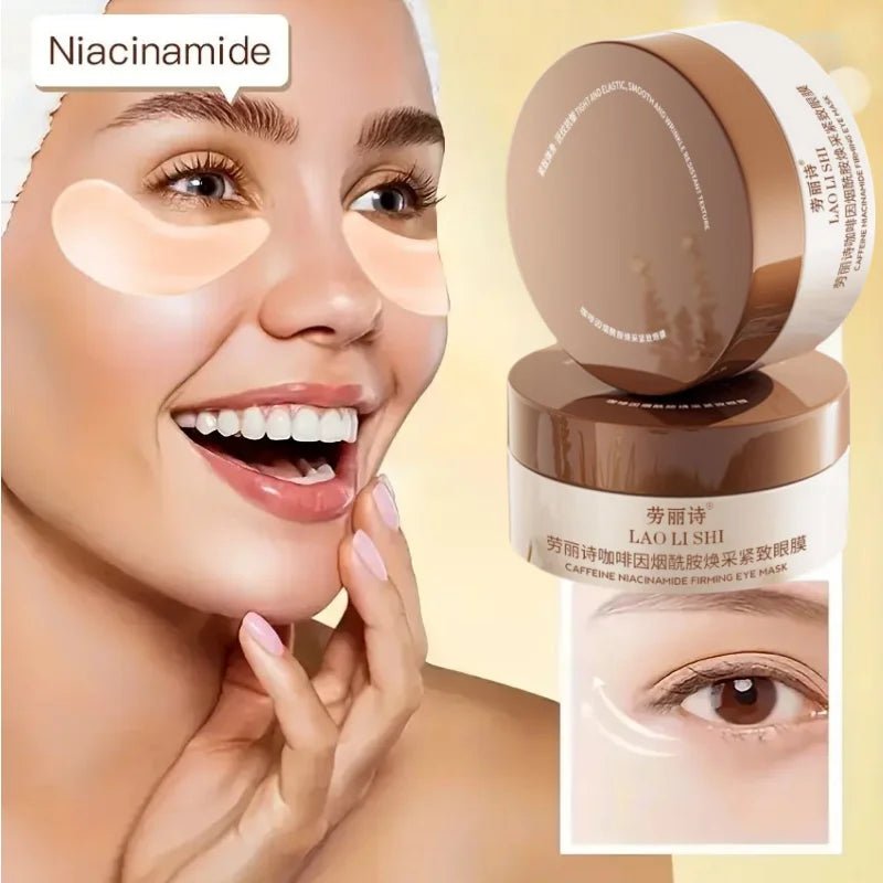 Caffeine & Nicotinamide Eye Masks — 60 Pack | Firming, Moisturising & Radiance Boosting - Eye Mask | BodyForce UK