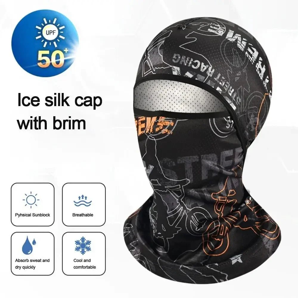 Summer Ice Silk Balaclava — UV Protection Full Face Cover for Cycling, Bike & Outdoor Sports - Sports Accessories | BodyForce UK