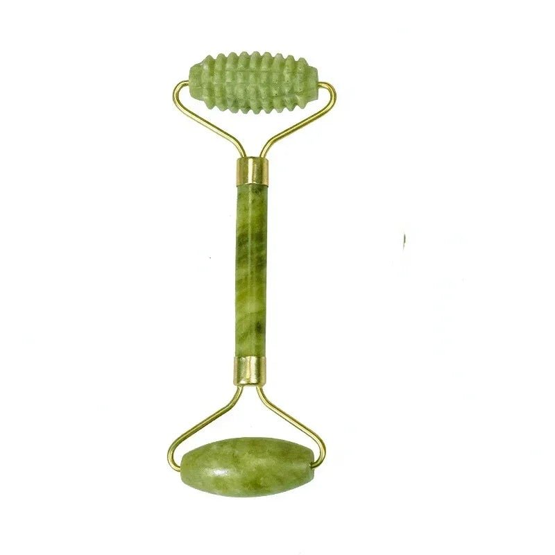 Jade Roller & Gua Sha Naturel — Masseur Visage Anti - Âge & Lifting - Accessoire Beauté | BodyForce UK