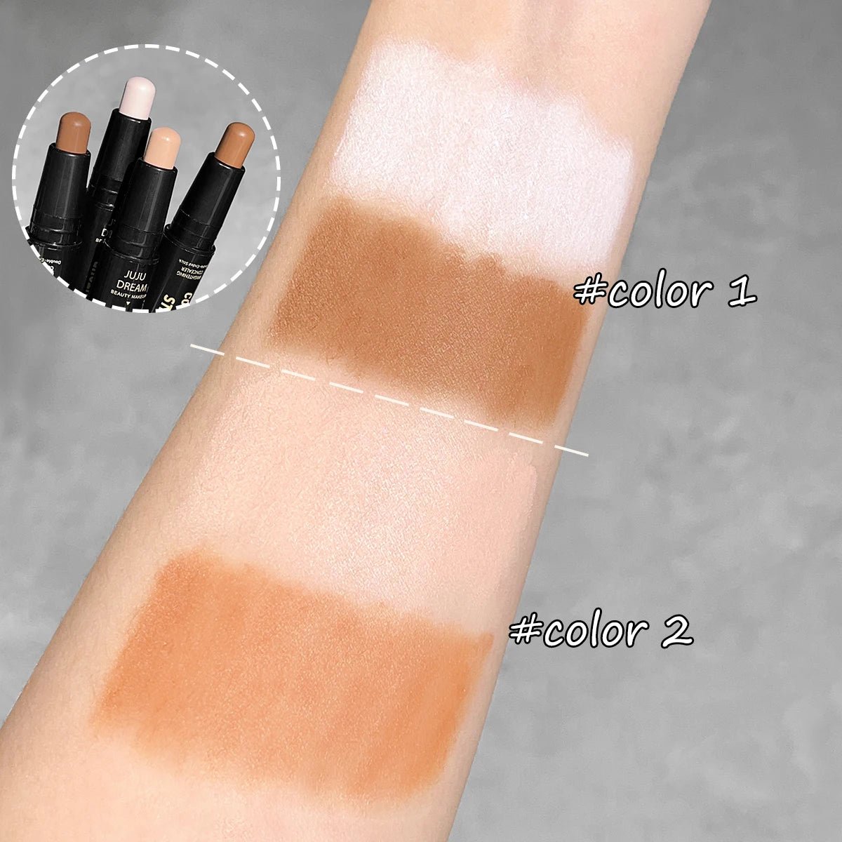 Dual - Ended Contour Stick & Concealer — Long - Lasting Foundation, Dark Circle Support - Makeup | BodyForce UK
