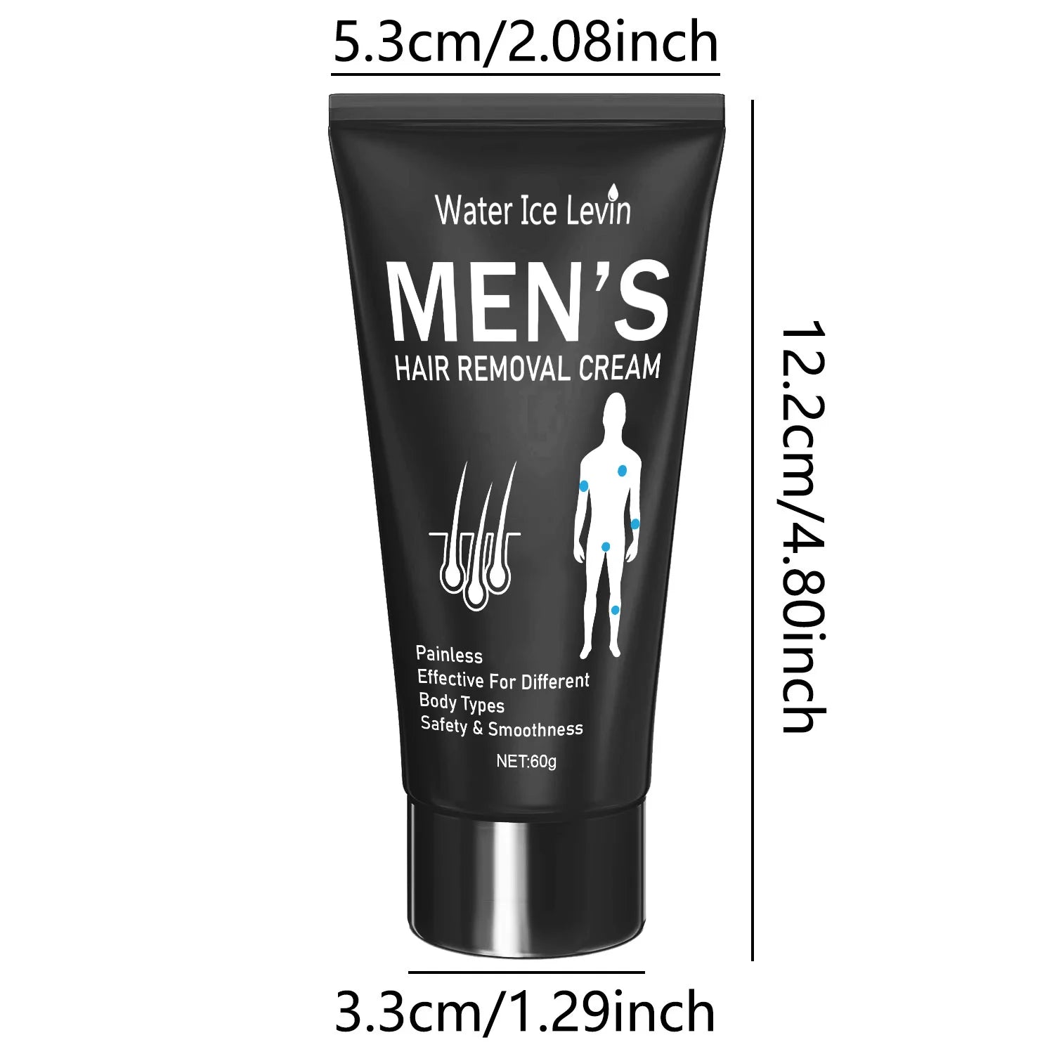 Painless Hair Removal Cream 60g - For Men & Women | Smooth Silky Skin - Hair Removal | BodyForce UK