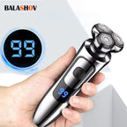 Men's Rechargeable Electric Shaver — 3 Floating Heads, Waterproof Portable Razor - Men's Grooming | BodyForce UK