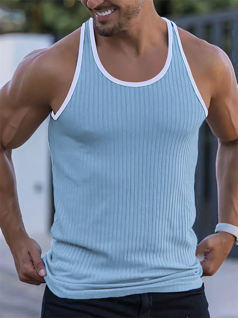 Men's Premium Fitness Tank Top | Breathable Sleeveless Gym Vest - Fitness Apparel | BodyForce UK