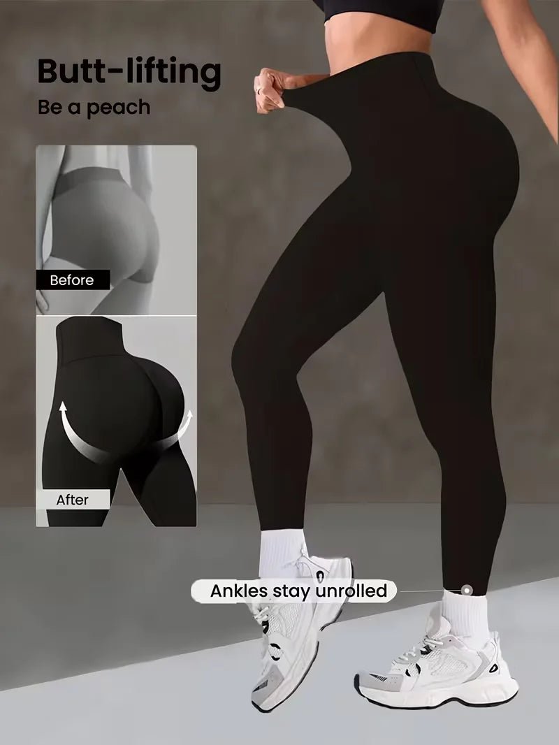 Women's Premium High - Waist Yoga Leggings | Butt - Lifting Running Tights - Fitness Apparel | BodyForce UK