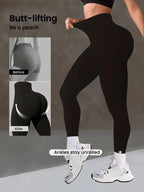 Women's Premium High - Waist Yoga Leggings | Butt - Lifting Running Tights - Fitness Apparel | BodyForce UK