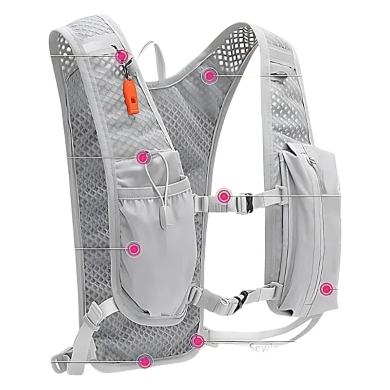 Running Hydration Vest Backpack | Lightweight Water Chest Pack with Phone Pocket - Running Accessories | BodyForce UK