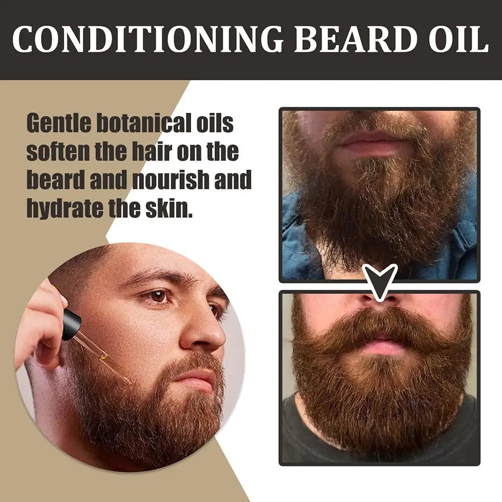 Beard Growth Oil Serum 30ml — Nourish, Soften & Style Your Beard - Beard Care | BodyForce UK