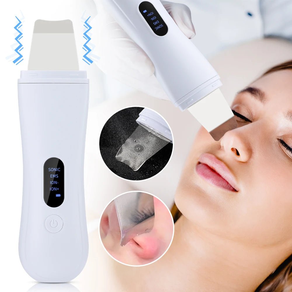 Ultrasonic Skin Scrubber Spatula — 4 - Mode Ion Deep Cleansing & Facial Lifting Device - Skin Care Device | BodyForce UK