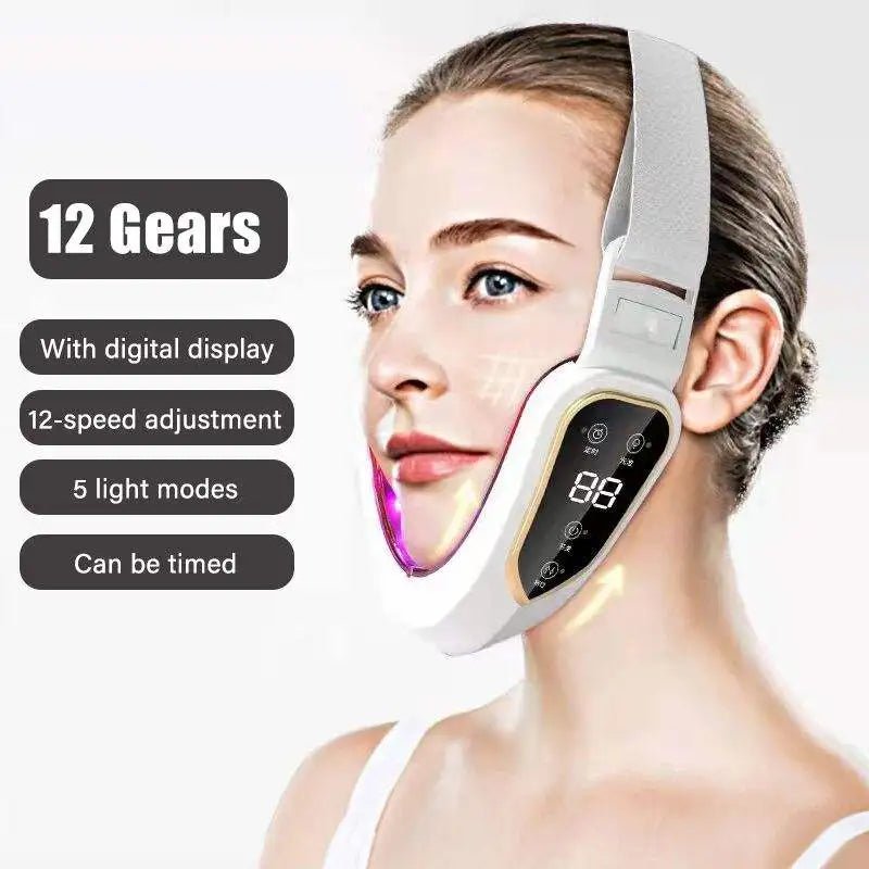 LED Photon Therapy Facial Lifting Massager — V - Face Slimming, Double Chin & Vibration Device - Skin Care Device | BodyForce UK