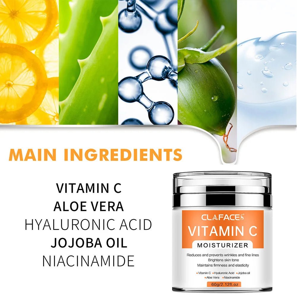 Crème Visage Rétinol, Vitamine C & Acide Hyaluronique — Anti - Âge & Éclat - Soin Visage | BodyForce UK