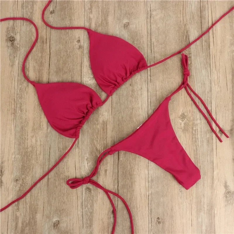 Women's Sexy Thong Bikini Set | Gainant Padded Bra Swimsuit - Swimwear | BodyForce UK