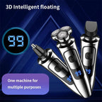 Men's Rechargeable Electric Shaver — 3 Floating Heads, Waterproof Portable Razor - Men's Grooming | BodyForce UK