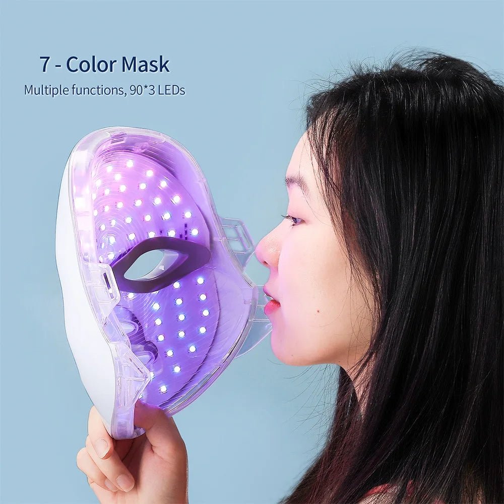 Masque LED Visage & Cou 7 Couleurs — Photothérapie & Masseur Beauté - Appareil Beauté | BodyForce UK