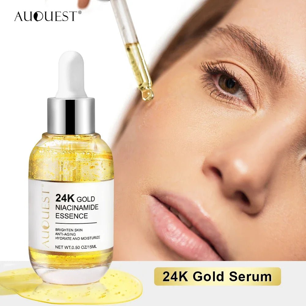 Sérum Visage 24k Or & Acide Hyaluronique —Anti - Âge & Éclat - Soin Visage | BodyForce UK