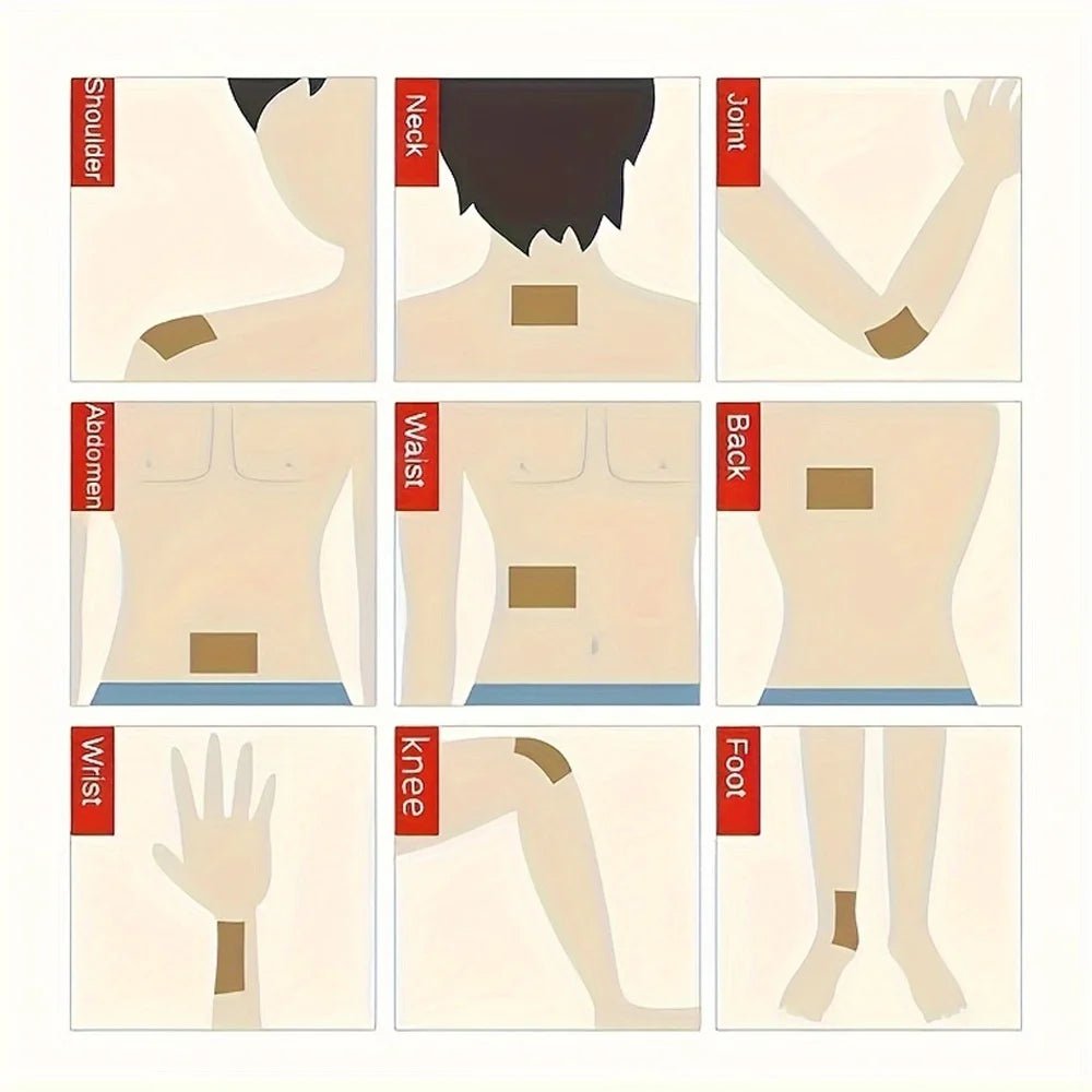 Portable Heating Patches 50 Pack — Neck, Shoulder, Back, Knee & Abdomen Support & Comfort - Recovery & Wellness | BodyForce UK
