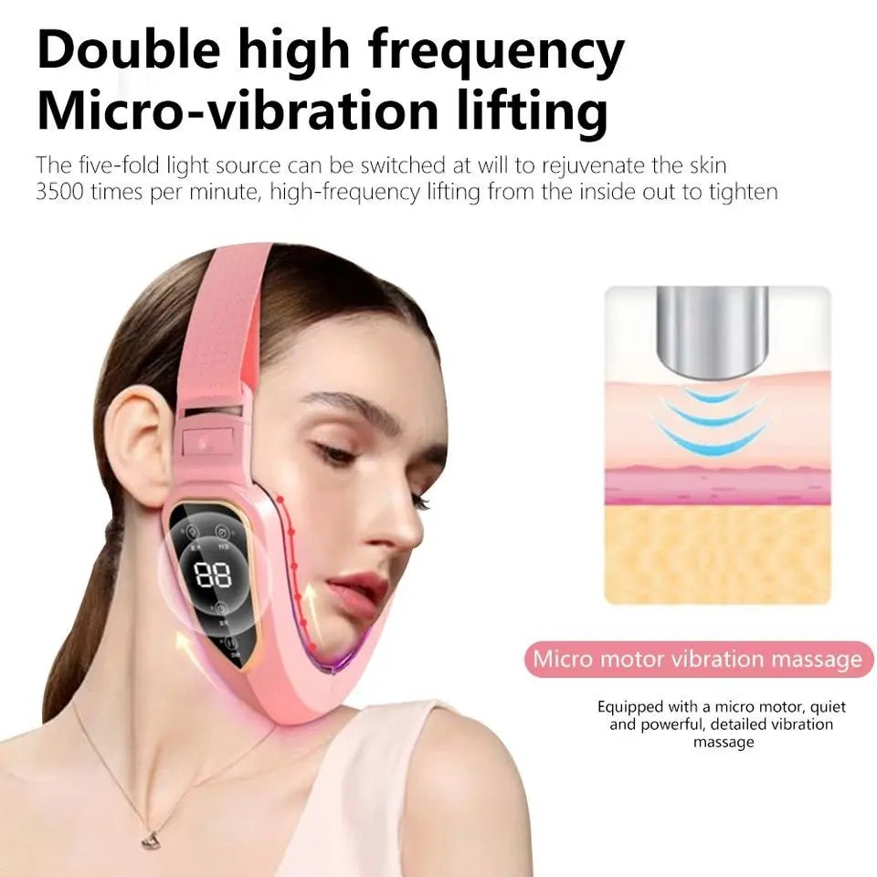 LED Photon Therapy Facial Lifting Massager — V - Face Slimming, Double Chin & Vibration Device - Skin Care Device | BodyForce UK