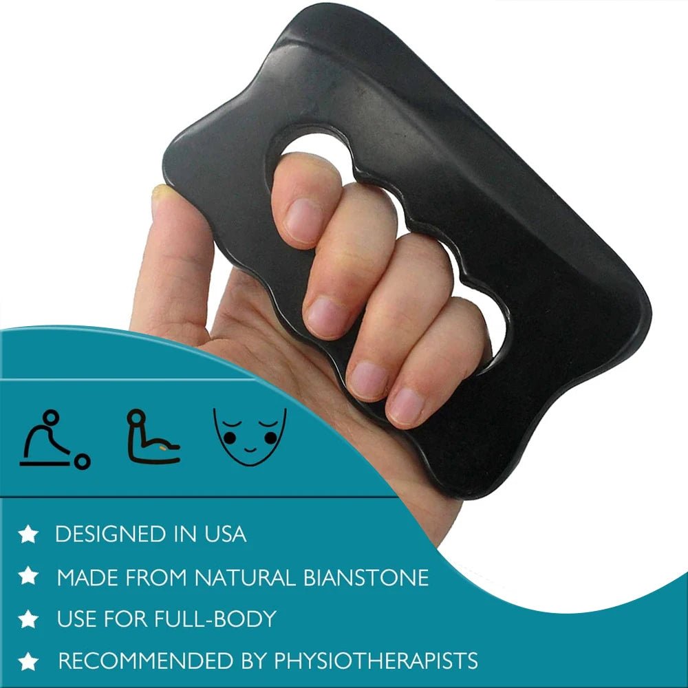 Gua Sha Pierre Bian — Outil de Massage Facial Anti - Âge & Sculpting - Accessoire Beauté | BodyForce UK