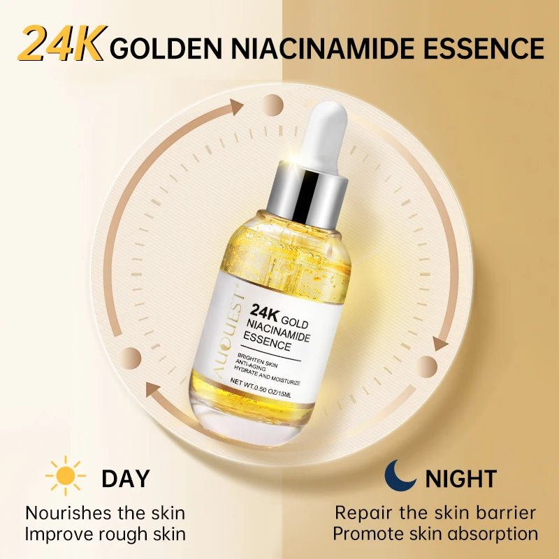 Sérum Visage 24k Or & Acide Hyaluronique —Anti - Âge & Éclat - Soin Visage | BodyForce UK