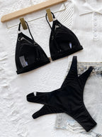 Women's Sexy Black Hollow Bikini Set | Gainant Beach Swimsuit 2026 - Swimwear | BodyForce UK